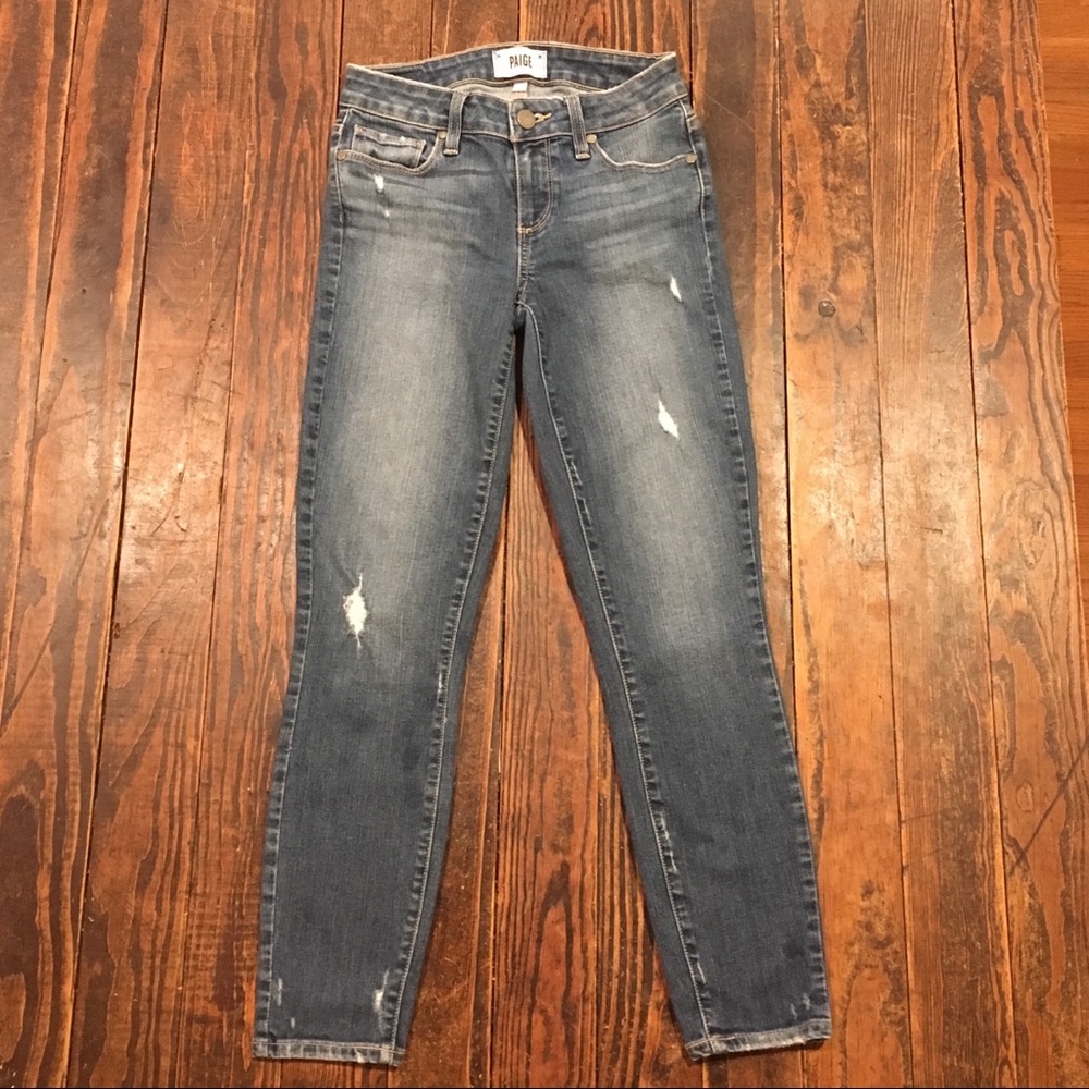 Paige Verdugo Cropped Skinny Distressed Jeans